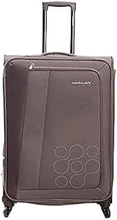 American Tourister Kamiliant 79 Cms Large Check-in Polyester Soft Sided 4 Wheels 360 Degree Rotation Luggage/Speed_Wheel Suitcase/3 Years International Warranty/Trolley Bags for Travel (Grey, Large)