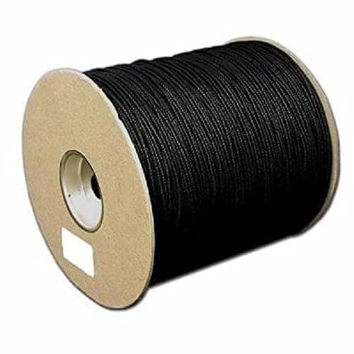 Beadsnfashion 100 Meters Black Cotton Cord 1.5mm for Bracelet, Necklace, Beading, Macrame and DIY Handmade Crafts, Strong Thread String for Jewellery Making