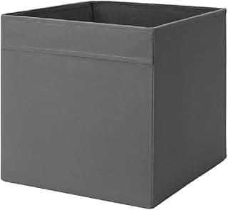 Ikea Polyester Box (33x38x33 cm/13x15x13-inch, Dark Grey)