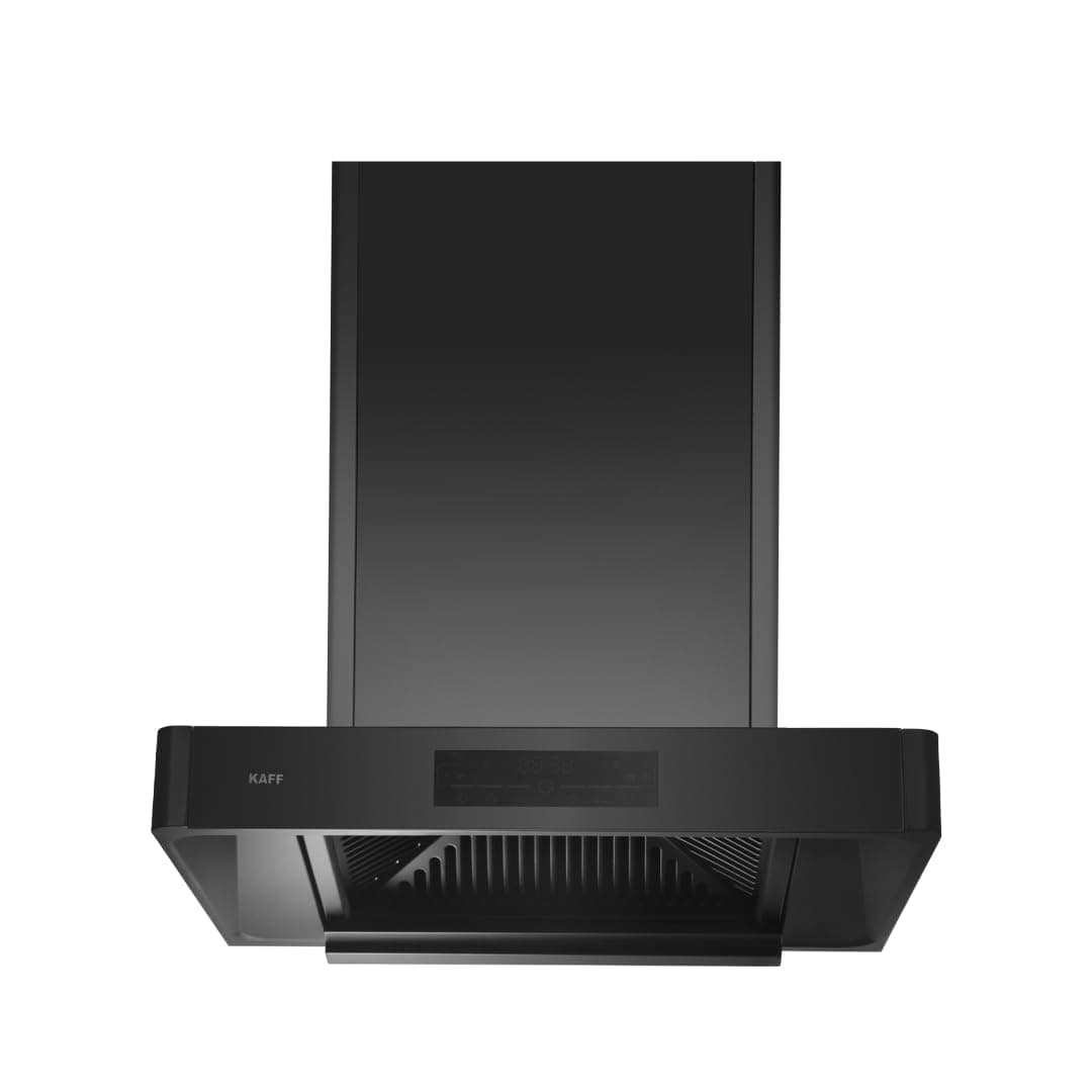KAFF 60 cm, 1400 m³/hr Suction Filterless Kitchen T- Shape Chimney | Dry Heat Auto Clean | Gesture & Touch Control | Matte Black | Digital Display | LED Lights | Oil Collector | KET 60A