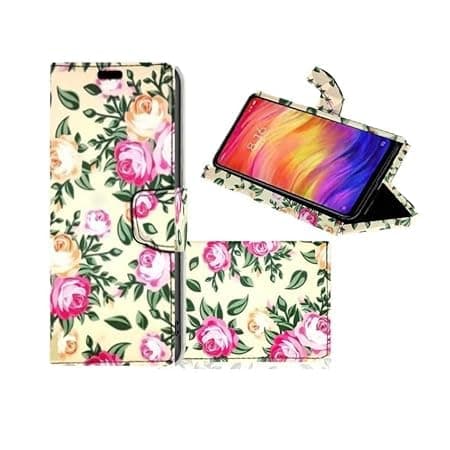 ClickAway Flip Cover for Oppo A79 5G |Inside Pockets & Inbuilt Stand | Wallet Style Back Cover Case | Magnet Closure | White Flower Shade (Please Select Your Phone Model Correctly)