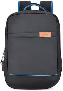 Skybags Polyester Solid Valor 02 2 Compartment Laptop Backpack Black 20 L