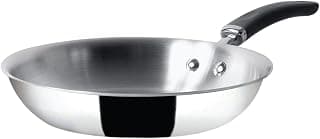 Meyer Trivantage Nickel Free Stainless Steel Triply Frypan | Steel Pan for Cooking | Fry pan Tri ply with Heavy Bottom | Gas and Induction Base, 28cm/ 2.97 Litre, Silver