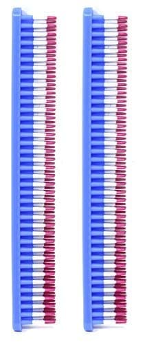Red Square Set of 2 Professional carbon fibre Anti-Static 3 Line Teeth Comb - Unbreakable Combs (Experience the Most Advanced Convenient Style of Combs)