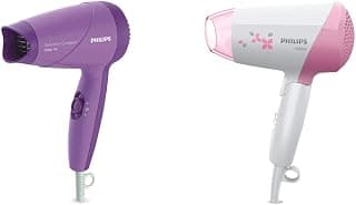 PHILIPS Hp8100/46 Hair Dryer (Purple) & Philips Hp8120/00 Hair Dryer (Pink) - 1200 Watts