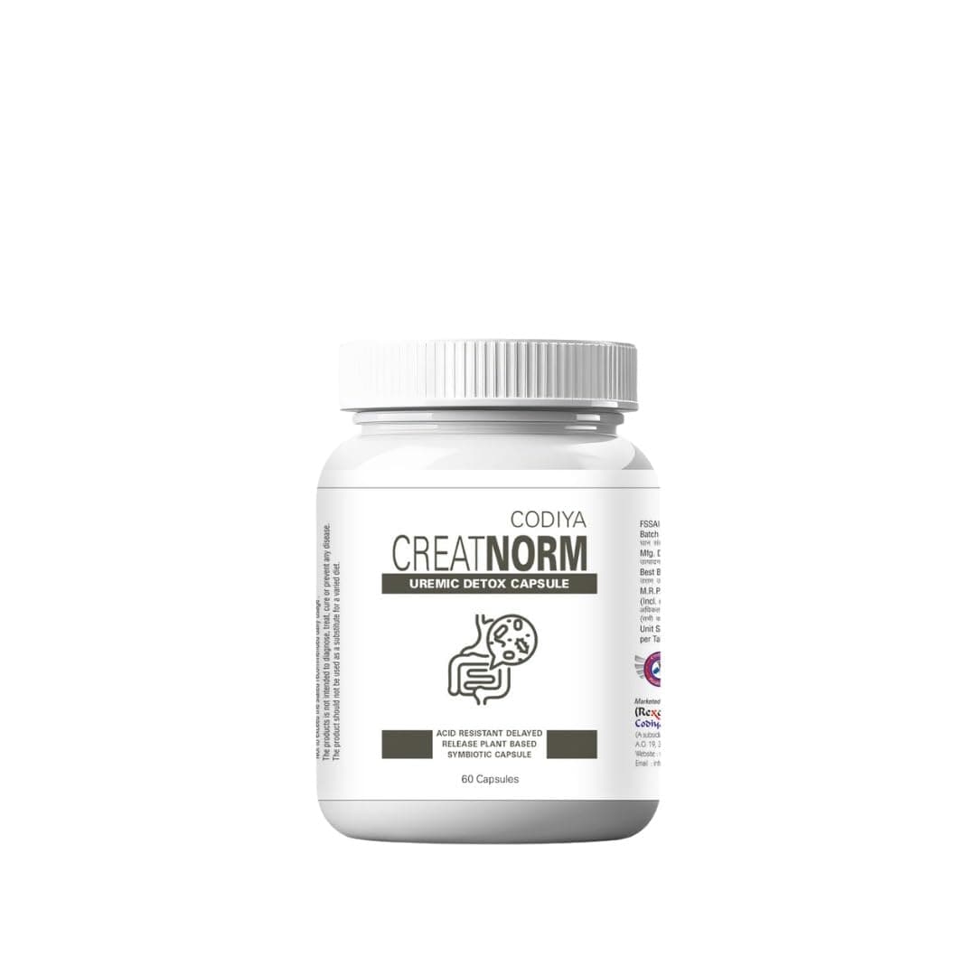 Uveda Naturals Creatnorm Capsules - 90 Billion Spores Probiotic & Prebiotic Formula Supplement | Vegan & Plant-Based | Kidney Supplement | HPMC Capsules | Enhances Digestion and Immunity (Pack of 1)
