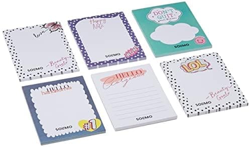 Amazon Brand - Solimo To Do List Notepads,4 X 5.25 Tear Off Block Planner For Office,Home,Work Stationery Supplies,Set Of 6,100 Pages