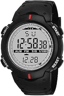 SS Traders Digital Men's & Boy's Watch (Grey Dial Black Colored Strap)