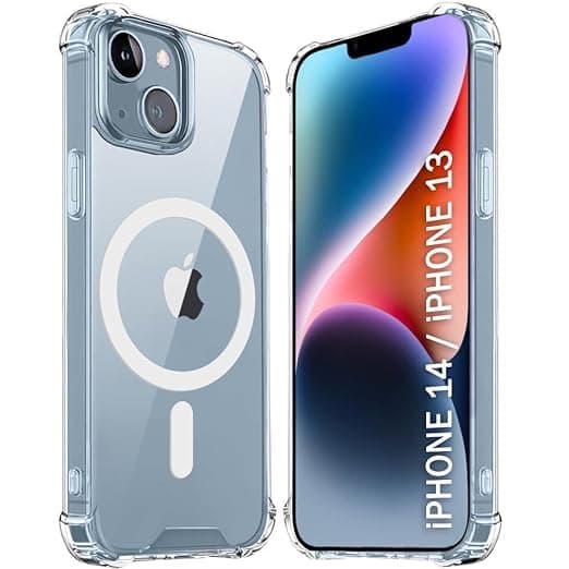 Sadhwanis Ultra-Hybrid Shockproof Back Cover Case for iPhone 13/14 Compatible with MagSafe | Camera Protection Bump Hard Back Cover for iPhone 13/14