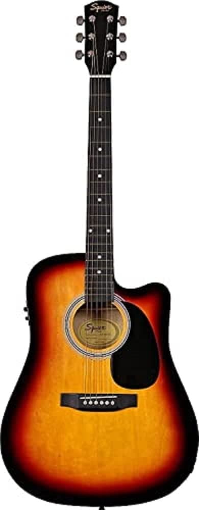 Fender Squier Acoustic Guitar Cutaway Electronics SA-105CE Sunburst, 6-String, Right-Handed 930307032