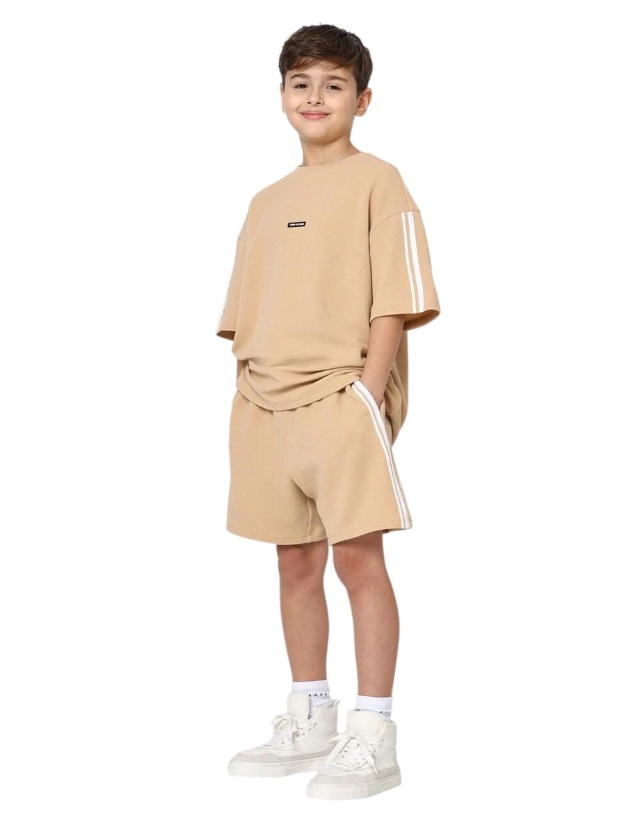Lymio Junior's Boys T-Shirt and Shorts Set | Kids Summer Clothing Set for Boys | Cotton Blend Casual Wear for Kids | Trendy T-Shirt and Short Set (SSK-01-03)