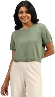 BlissClub Women's Move All Day CottonKnit Crop Top