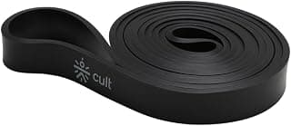 Cult Black Resistance Band (11–30 kg) Black Medium Resistance Fitness Band for Stretching, Pull-Ups, Strength Training, Home & Gym Workouts for Men & Women