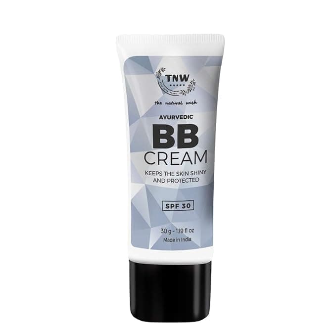 TNW-THE NATURAL WASH Ayurvedic BB Cream, Light Shade, 30g | Enriched With Saffron, Cucumber, Almond, SPF 30, For Moisturized, Glowing Skin & Sun Protection, All Skin Types, Face Makeup