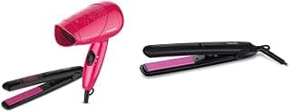 PHILIPS Straightener Dryer Styling Kit, HP8643/46 and Straightener, HP8302 Combo, Multicolor