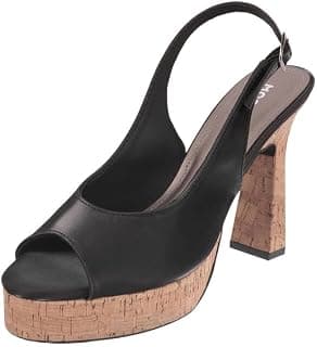 Mochi Women Block High Heel Fashion Sandal