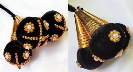 Qualité- (Pack of 2) Bharatanatyam Kuchipudi Jada kunjalam kupullu Billalu Bridal