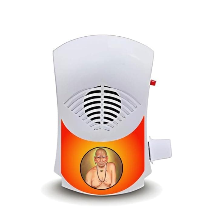 kh Electric Swami Samarth Jap Mantra Box (Plastic) Continuous Chanting Devotional Audio Bell | Spiritual Meditation Device | Plug & Play Mantra Machine for Home/Temple/Office