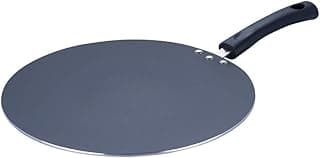 Vinod Zest Aluminium Flat Non Stick Roti/Dosa Tawa - 32.5 cm | 4mm Extra Thick Base Tava, 3 Layer Ceramic Coating, Even Heating, Gas Stove & Metal Spoon Friendly, Perfect for Dosa, Roti, Pancake