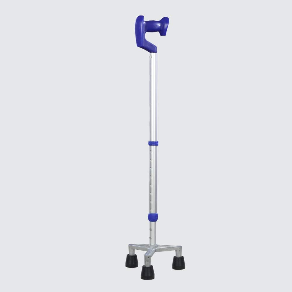 Dyna-Rehaid Tripoid Walking Stick for Men & Women | 3 Legged Tripod Cane | Adjustable Height 78–98 cm | Anti-Slip Support for Elderly, Disabled & Rehabilitation Use