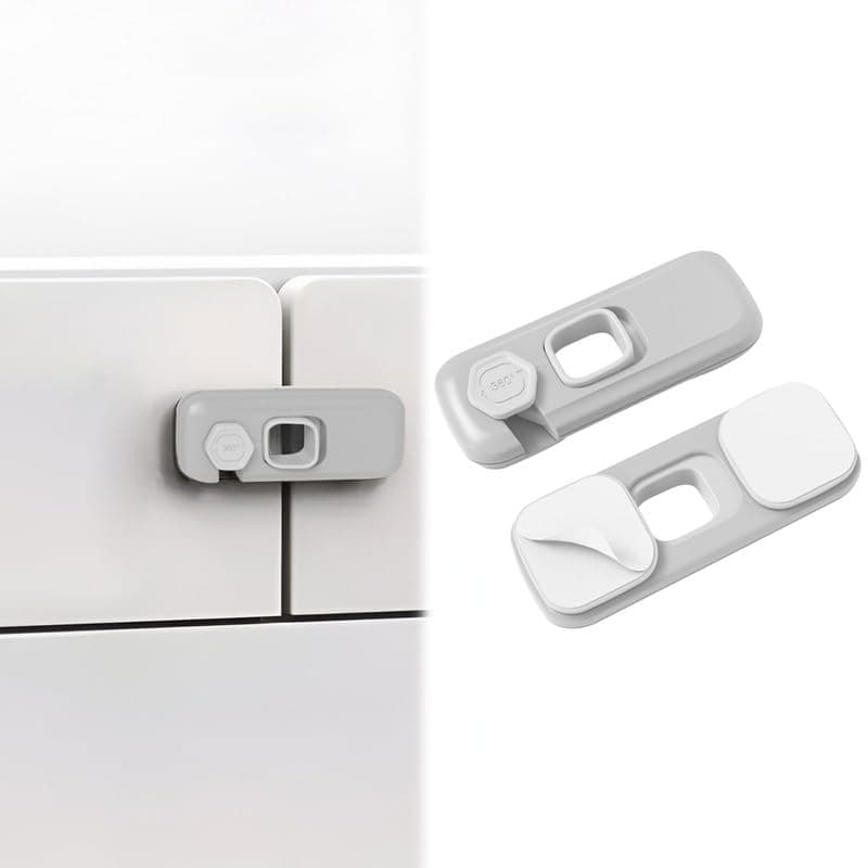Bembika Furniture Safety Locks for Kids, Child Safety Lock for Fridge, Drawers, Cupboard, Cabinet, Window Safety Multifunction Accessories Buckle Lock for Baby and Infants White - 1 Pcs