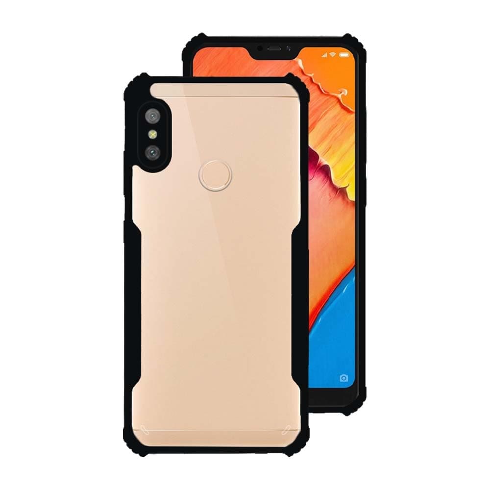 7SEVEN® Ipacky Back Cover for Mi Redmi 6 Pro 4G Mobile Back Case Shock Proof Design Camera Edges Protection Crystal Clear Phone Case Precise Cutouts Matte Black Soft Bumper Phone Cover