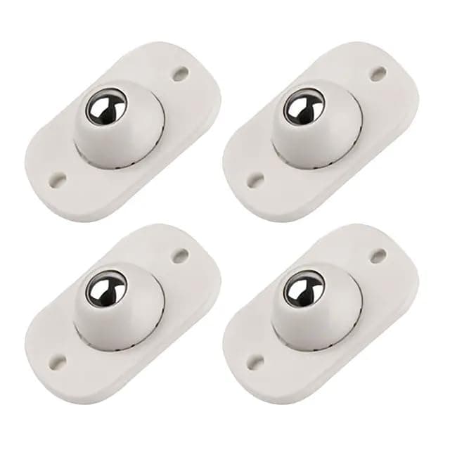 Onpalm Enterprise 4Pcs Self Adhesive Mini Swivel Casters Wheels,Universal Wheels at The Bottom of The Storage Box, Swivel Caster Wheels 360 Degree Rotation Pulley for Furniture Various Storage Boxes