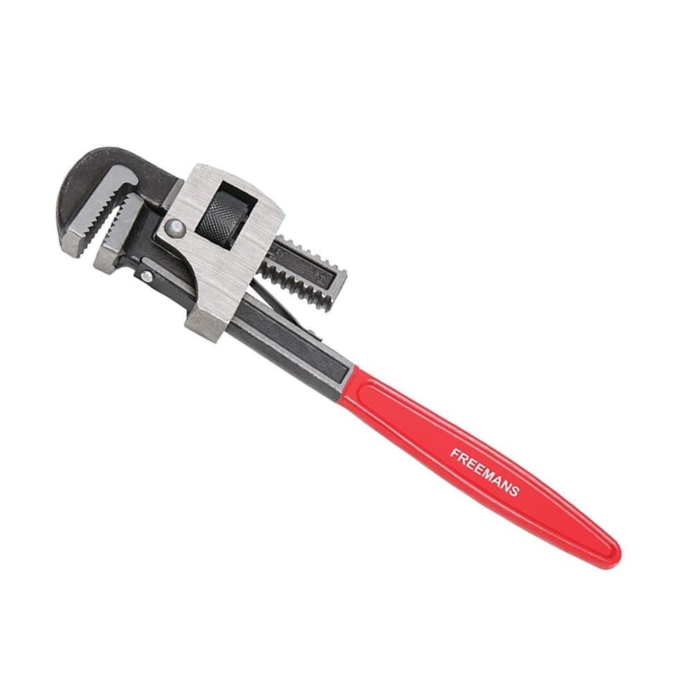 FREEMANS 14-Inch Stillson Type Pipe Wrench with Induction Hardened Teeth and Dip Painted Handle - 350mm Ideal for || Construction || Heavy-Duty Applications for Industrial & Professional Use