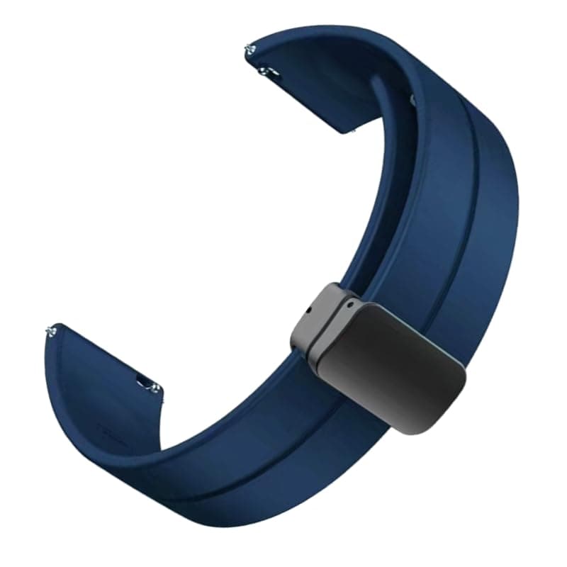 YODI New Edition 22MM Magnetic Buckle Soft Silicone Sport Strap Band For Dizo Watch R Talk, Watch D Talk/Garmin Fenix Chronos, Vivoactive 4 / Fastrack Revoltt FS1 Smart Watch For Men Women (Blue)