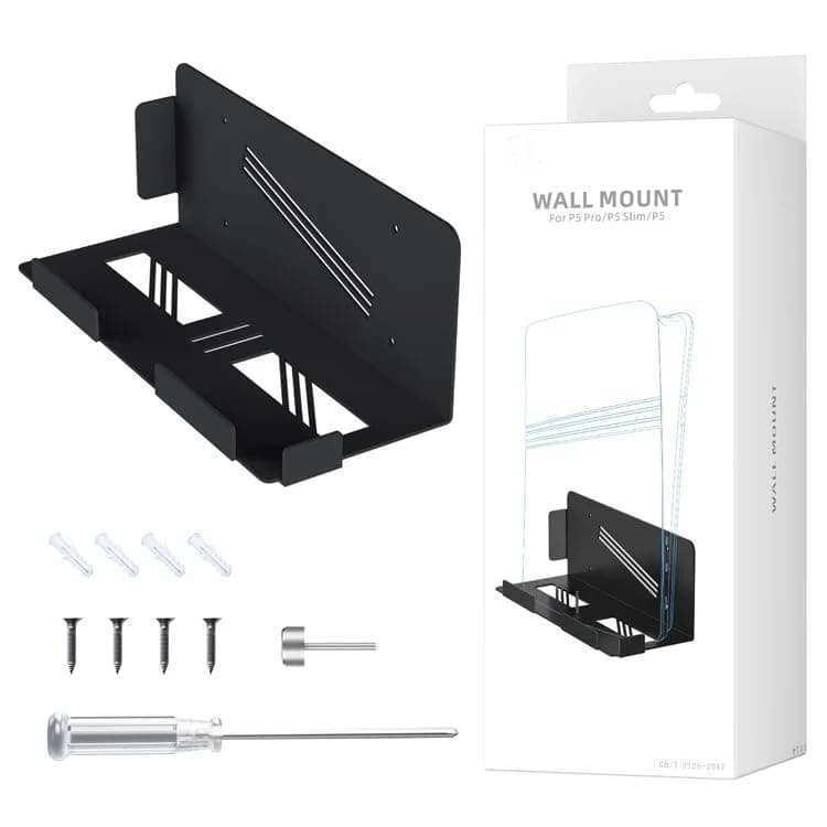 New World Universal Wall Mount Stand Storage Hook for PS5 PRO/Slim/PS5 Fat, Metal Wall Mount Kit Compatible with All PlayStation 5 Console
