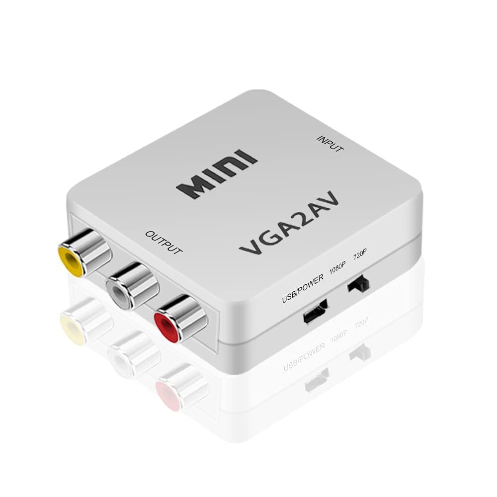 ETZIN VGA to AV RCA Converter PC to TV PAL NTSC Adapter (VGA-to-AV)-EPL-658VC.