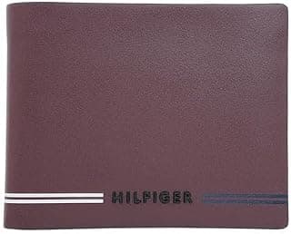Tommy Hilfiger Men's Escravos Global Coin Wallet - Wine | Leather | Sleek Solid Design| Purse for Men | Ideal for Gifting