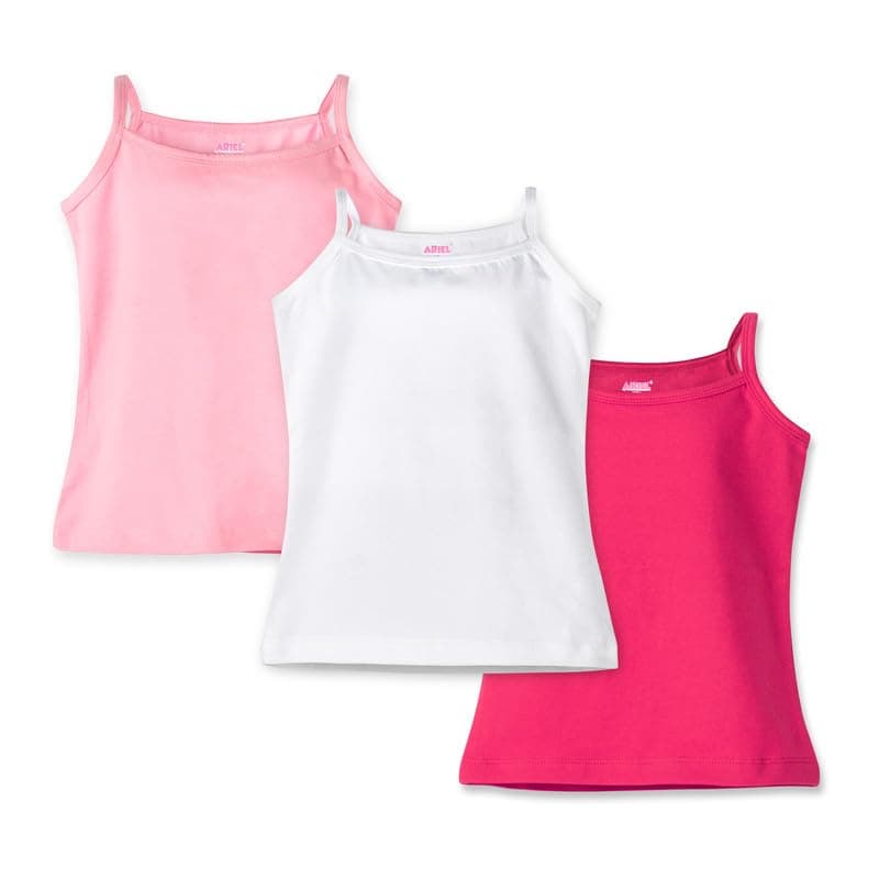 ARIEL Girls Cotton Full Slip(Pack of 3)