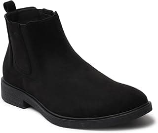 Carlton London Men's Slip-On Suede Leather Chelsea Boots