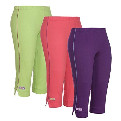 OCEAN RACE 100% Coton Girls Capri Pack of- 2