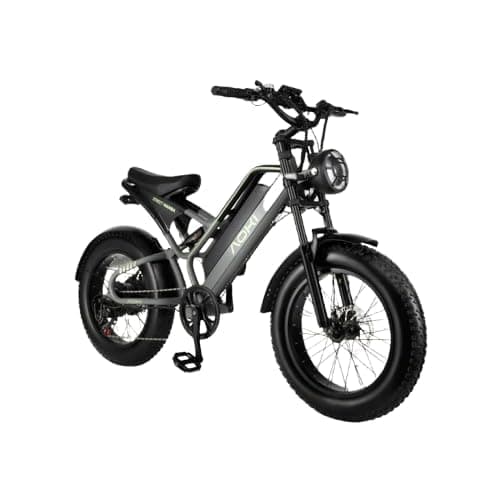 Aoki Street Mamba Electric Bicycle | 48V 250W Motor | 105km Range | 15.8Ah Removable Battery | Dual Suspension | Colour LCD | NFC Smart Unlock | Space Grey