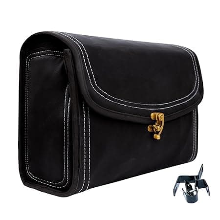 THE BIKERZ Faux Leather | Side Bag for Motorcycle | Universal Side Bag/Saddle/Travel Bag/Carrier for All Type of Bikes (Black)