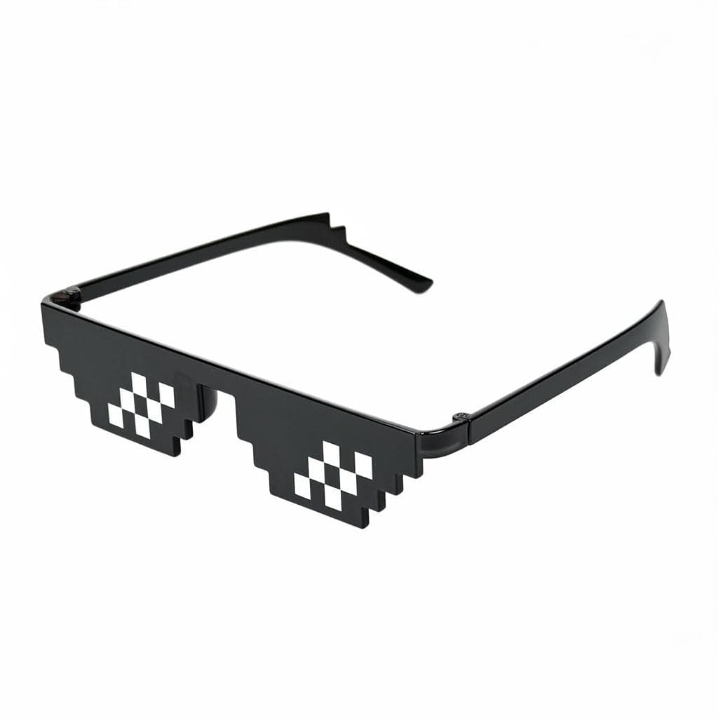 VELOCIRAPTOR Thuglife Thug Life Sunglass|Sunglasses Glass Glasses snoopdog|Funny Cool for Adults|Party Concert Men Women Kids| Prop Photos Gangster Gangsta| Pixelated Mosaic| 8-Bit Design