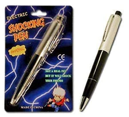 Karya Siddhi Traders Shocking Electric Prank & Gag Toy for Kids | Shock Pen for All Age Group | Funny/Prank Toy, silver,black
