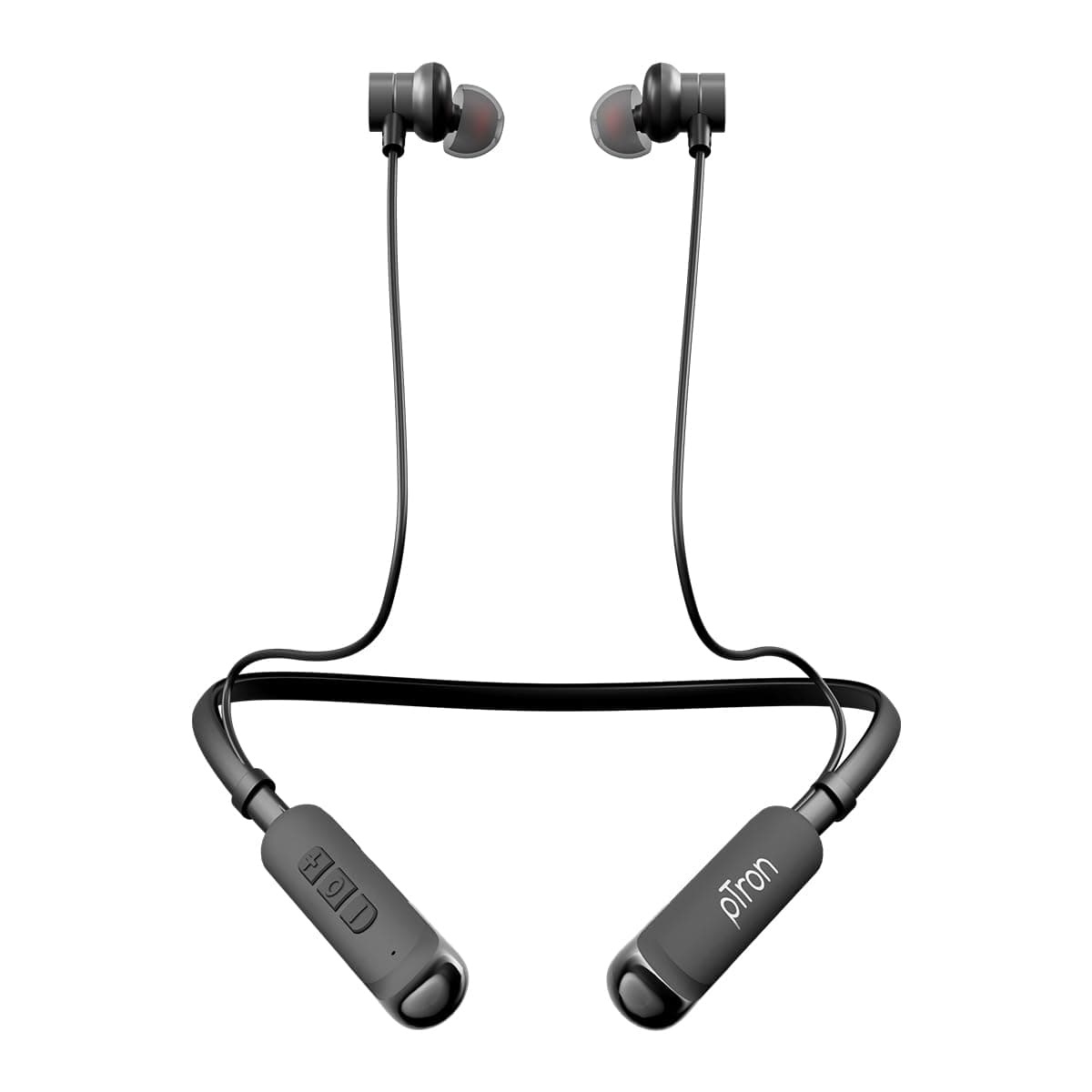 pTron Tangentbeat V2 w/ 50Hrs Playtime, Pristine Sound, Dual-Device Pairing, Bluetooth 5.4 Wireless In-Ear Earphones with Mic, Hall Switch Feature, Magnetic Earbuds, Type-C Fast Charging & IPX5(Black)