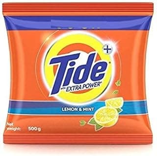 Tide Plus Detergent Washing Powder with Extra Power Lemon and Mint Pack - 500 g