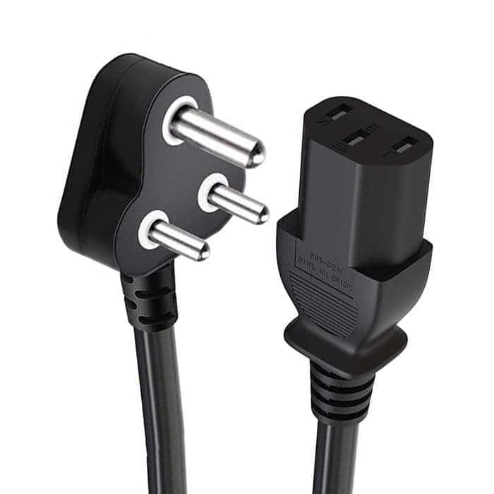 Ant Esports 16A 250V Power Cable 1.5 Meter | Heavy-Duty 3-Pin AC Power Cord | Compatible with Monitor, PC, CPU, SMPS & Office Equipment - Black
