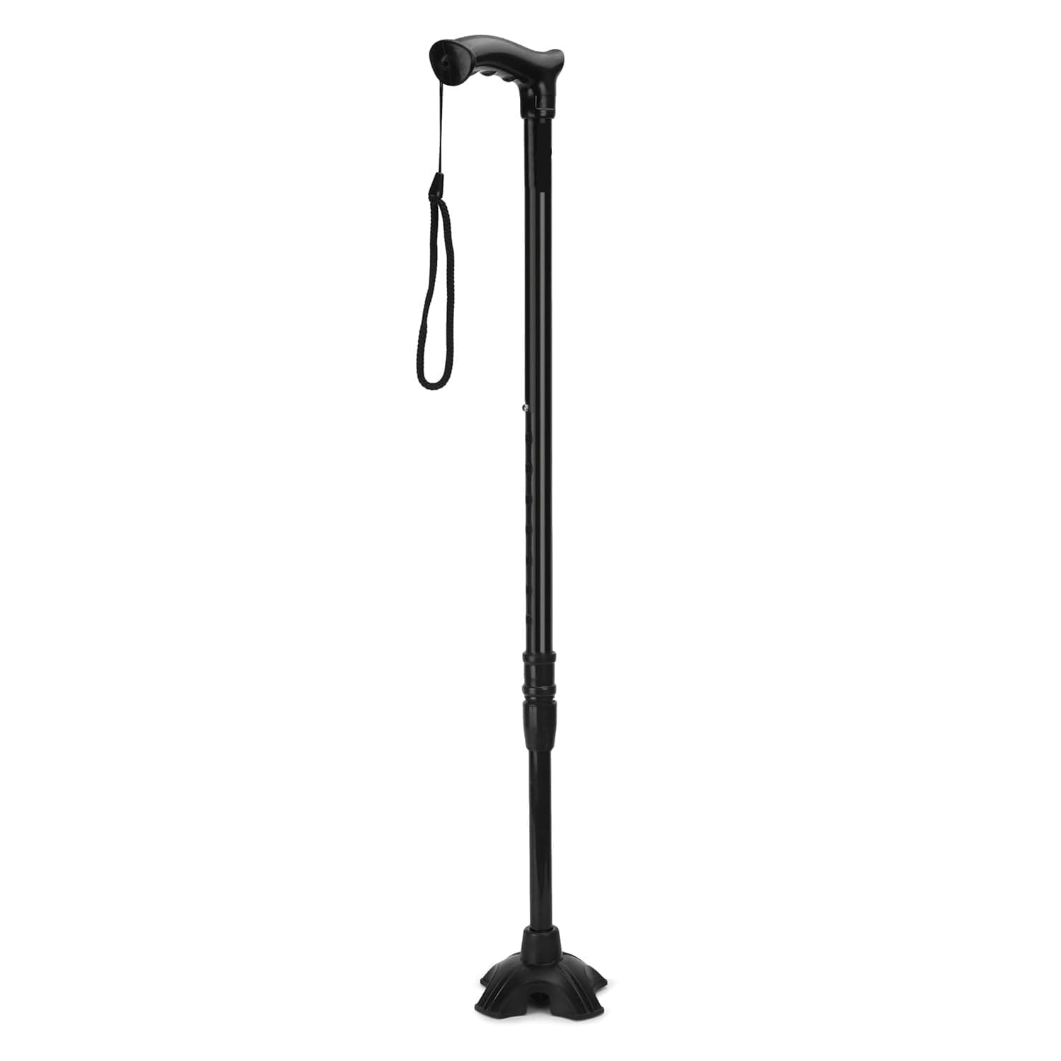 PHYSIQO Premium Height Adjustable Walking Stick Aluminium Cane Hand Stick Trekking Support Stick for Men, Women & Old People (Brown)