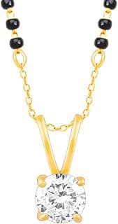 GIVA 925 Silver 18k Gold Plated Rose Gold Plated Mangalsutra Sets | Gifts for Women |Black Bead Necklace