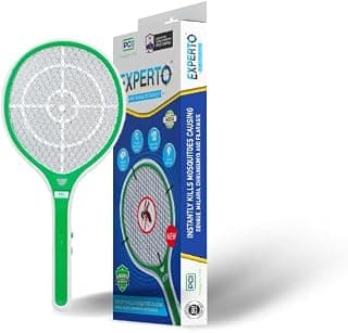 PCI EXPERTO Anti Mosquito Bat | 1200 mAh Rechargeable Lithium-ion Battery | 90 Days Standby | LED Light | Made in India | Used by Professionals | Electric Insect Killer Racket