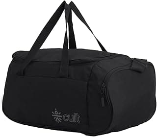CULT Cult 25 Litre Gym/Duffle Bag for Men & Women – Water-Resistant Sports & Travel Bag with Spacious Main Compartment, Side Mesh Pocket, Durable Zippers & Adjustable Shoulder Strap – Black