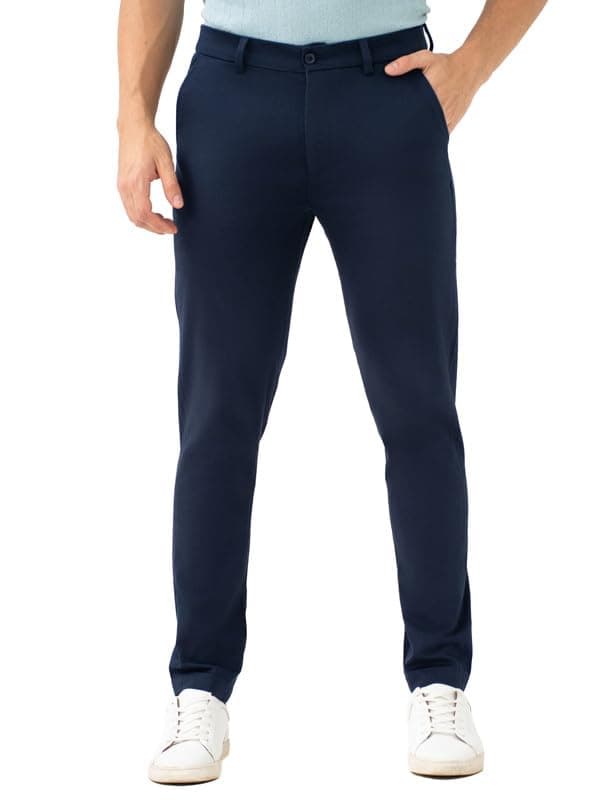 The Pant Project Luxury Cotton Chinos Pants for Men | Stylish Slim Fit Men's Wear Trousers for Office or Party | Mens Fashion Dress Trouser with 2 Way Stretch