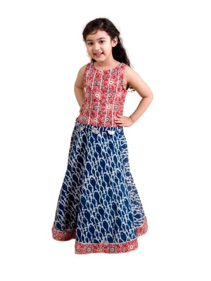 PS PEACHES Girls Lehenga And Choli