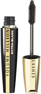 L'Oréal Paris Mascara, Fanned Out Lash Effect, Washable, Clump-free and Smudge-free, Volume Million Lashes, Extra Black, 10.7ml
