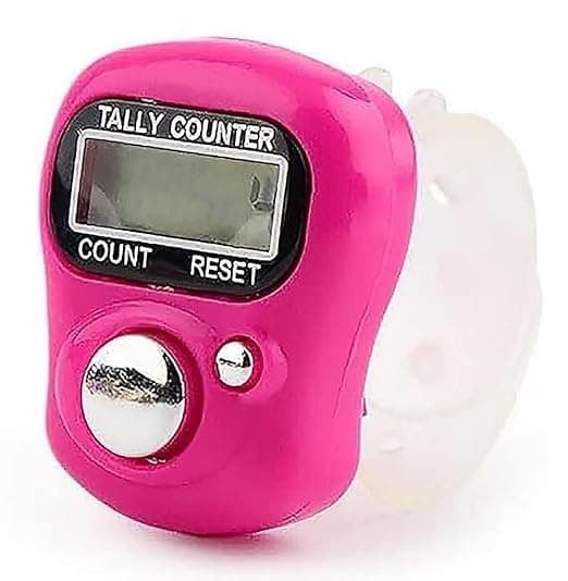 Premanand Ji Maharaj Japa Counter – Radha Naam Digital Finger Counter for Chanting Mantras | Hare Krishna, Hindu Naam Mala Counter (Pack of 1, Multicolor)